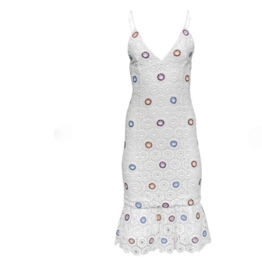 Lovers + Friends Multicolor Crochet Midi Dress